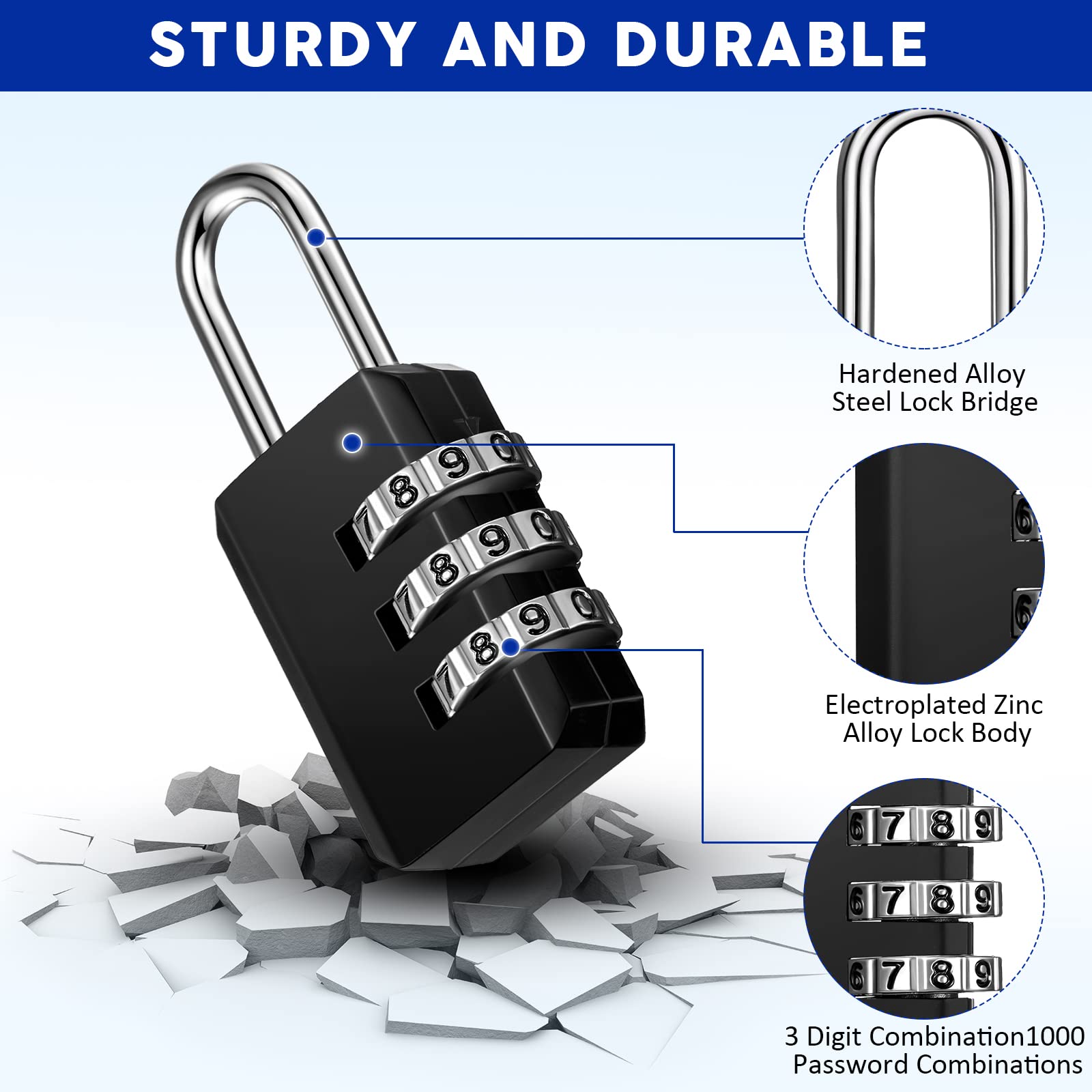 Foto 4 pulgar | Combination Lock Chumia, Paquete De 32 Unidades, Impermeable Para Equipaje - Venta Internacional.