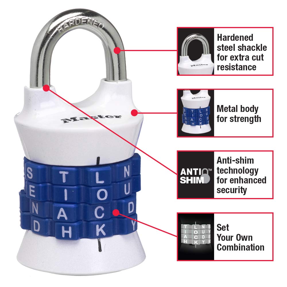 Foto 3 pulgar | Cerradura De Combinación Master Lock 1535dwd Para Gimnasio Y Escuela - Venta Internacional.