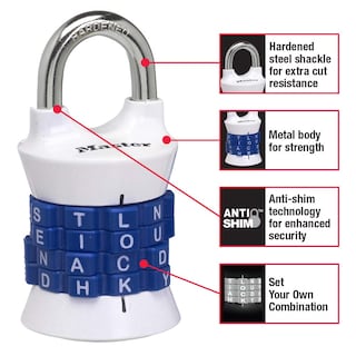 Foto 2 | Cerradura De Combinación Master Lock 1535dwd Para Gimnasio Y Escuela - Venta Internacional.