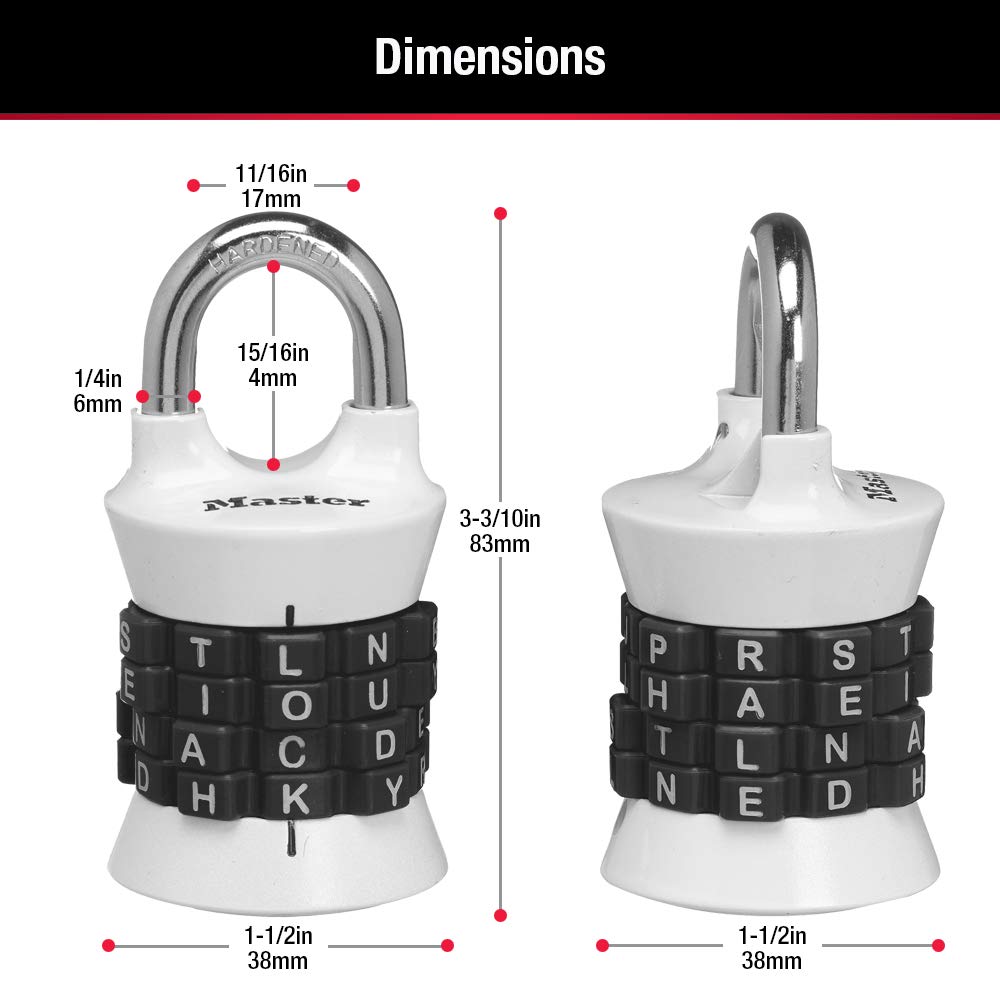 Foto 7 pulgar | Cerradura De Combinación Master Lock 1535dwd Para Gimnasio Y Escuela - Venta Internacional.