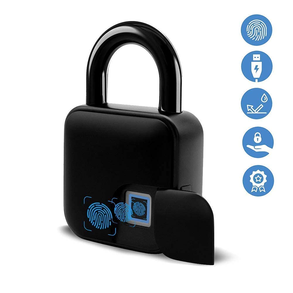 Foto 2 | Candado Inteligente con Huella Digital Sonew Impermeable Negro - Venta Internacional