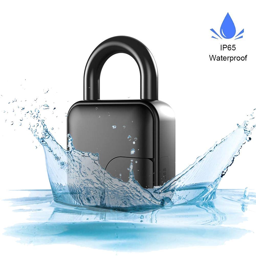 Foto 7 pulgar | Candado Inteligente con Huella Digital Sonew Impermeable Negro - Venta Internacional