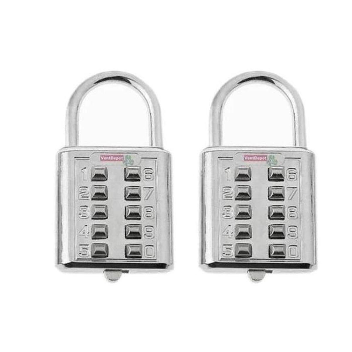 Candado Ventdepot Mxlks-008 2 Piezas Plata
