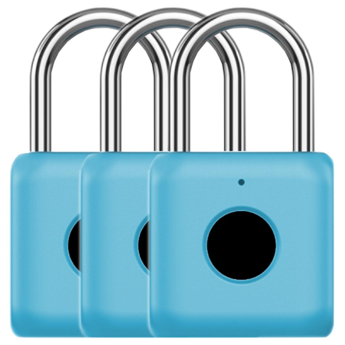 Foto 1 | Candados Inteligentes de Huellas Ventdepot Mxuck-003 3 Pieza Azul