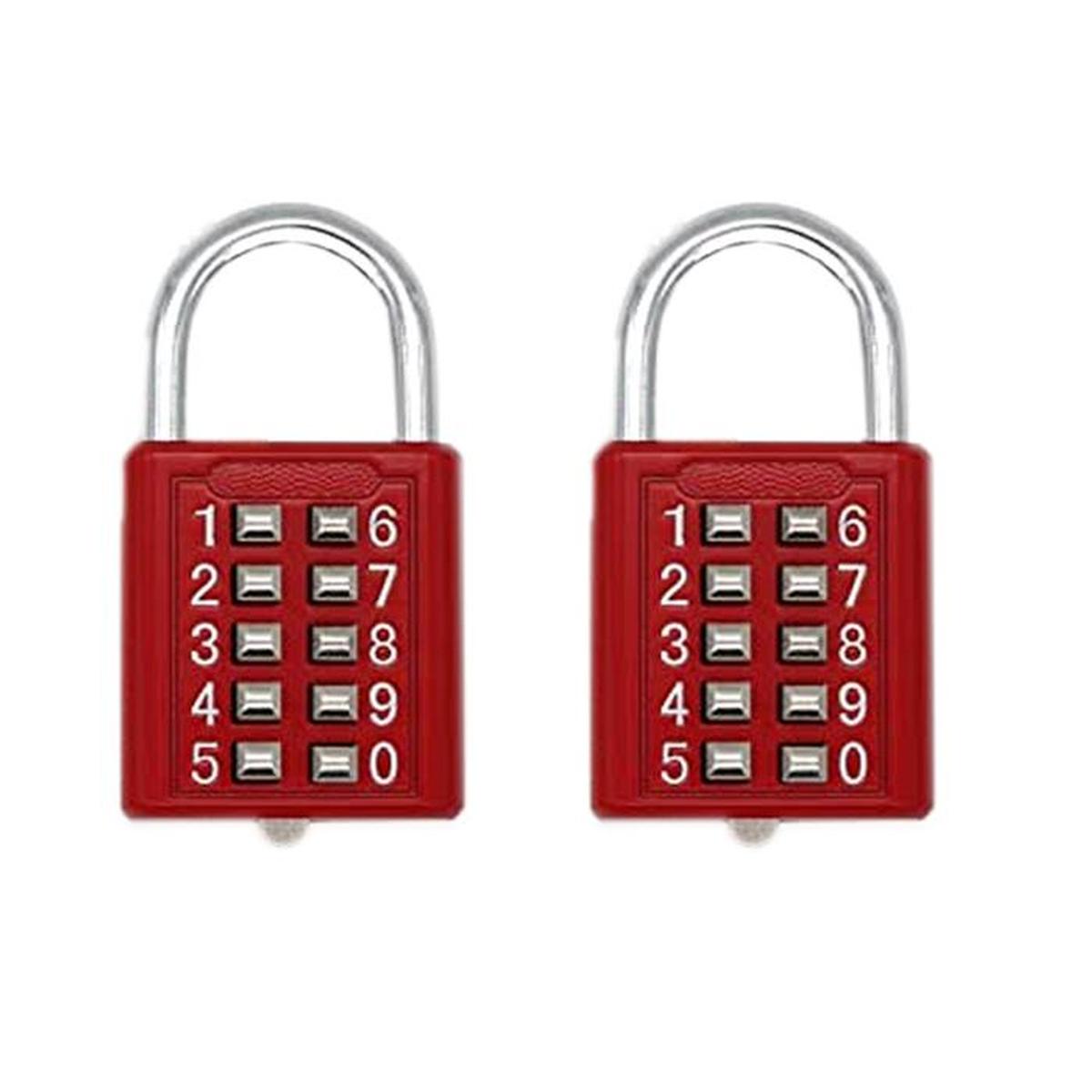 Candados con Contraseña Ventdepot Mxpsr-002 2 Piezas Rojo