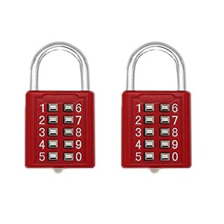 Foto 1 | Candados con Contraseña Ventdepot Mxpsr-002 2 Piezas Rojo