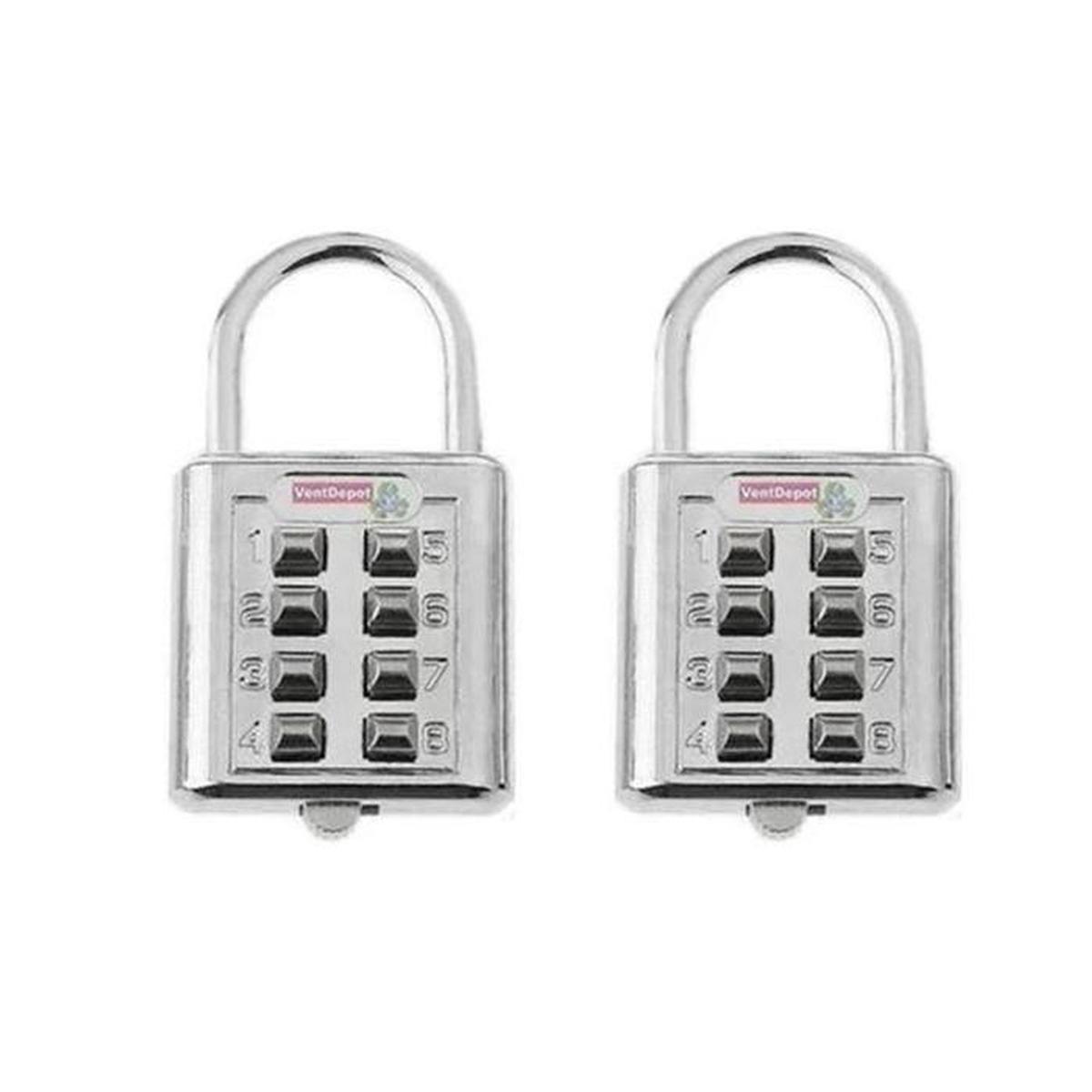 Candados Ventdepot Mxlks-005 2 Piezas Plata