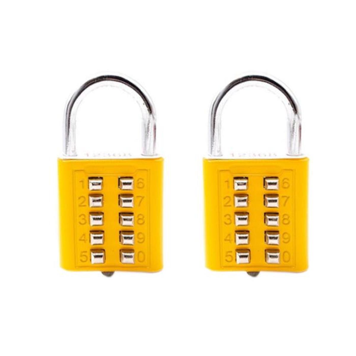 Candado Ventdepot Mxpsr-008 2 Piezas Amarillo