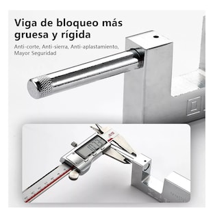 Foto 3 | Candado Cortina Extra Seguridad Métálico 80mm 3 Pzs Plata