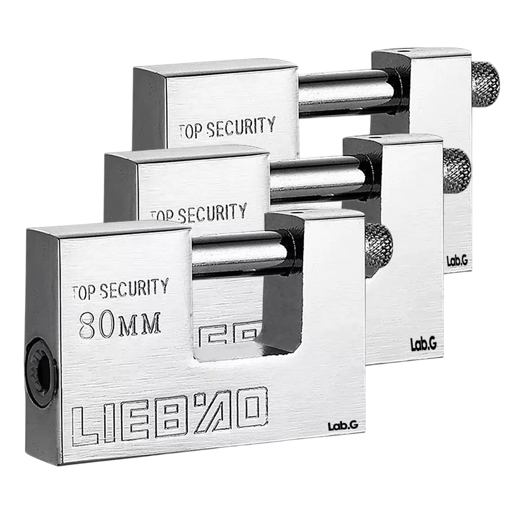 Foto 4 | Candado Cortina Extra Seguridad Métálico 80mm 3 Pzs Plata