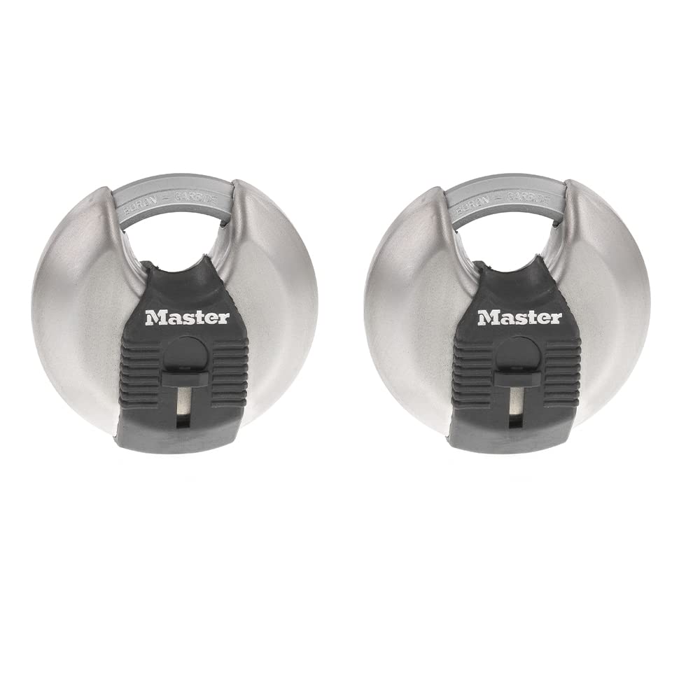 Foto 2 pulgar | Candado Discus Master Lock M40xtccsen De Acero Con Llave Similar, 2 Unidades - Venta Internacional.
