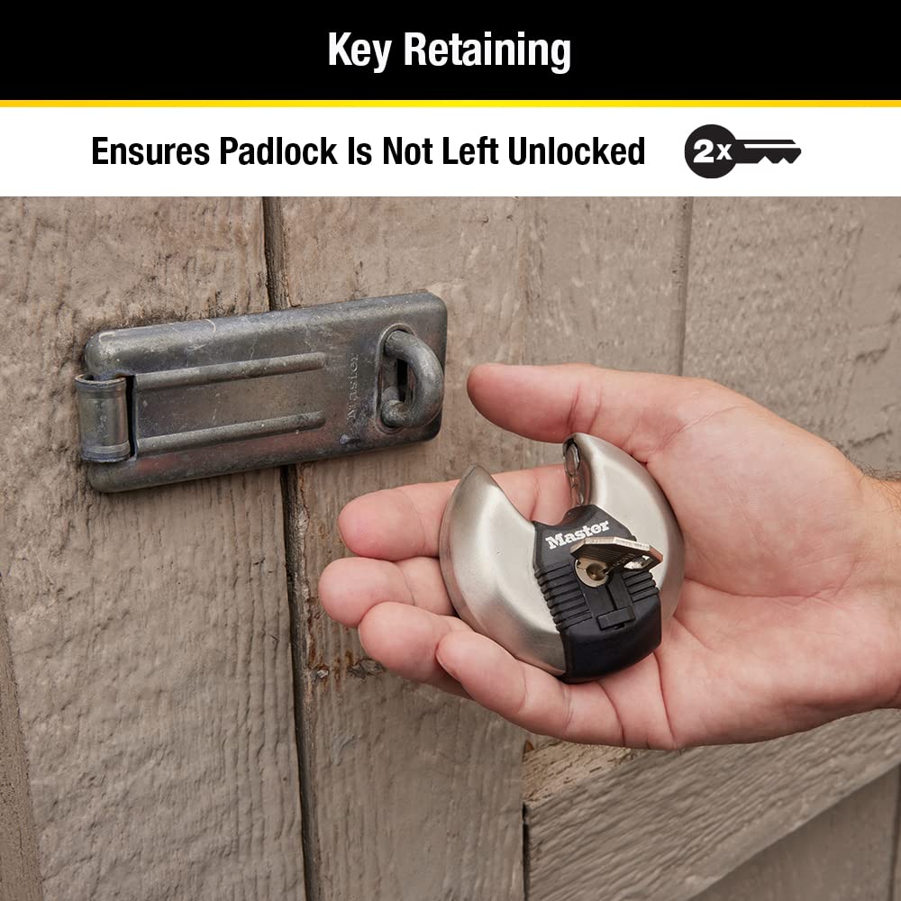 Foto 6 pulgar | Candado Discus Master Lock M40xtccsen De Acero Con Llave Similar, 2 Unidades - Venta Internacional.