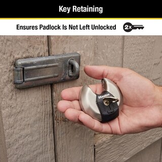 Foto 5 | Candado Discus Master Lock M40xtccsen De Acero Con Llave Similar, 2 Unidades - Venta Internacional.