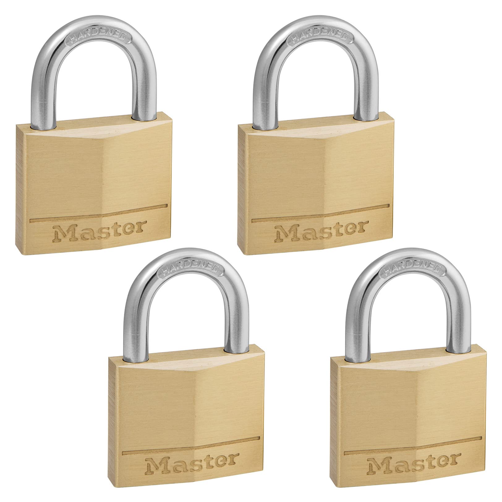 Foto 2 pulgar | Padlock Master Lock 140q De Latón Macizo, Paquete De 4 Unidades Con Llave - Venta Internacional.