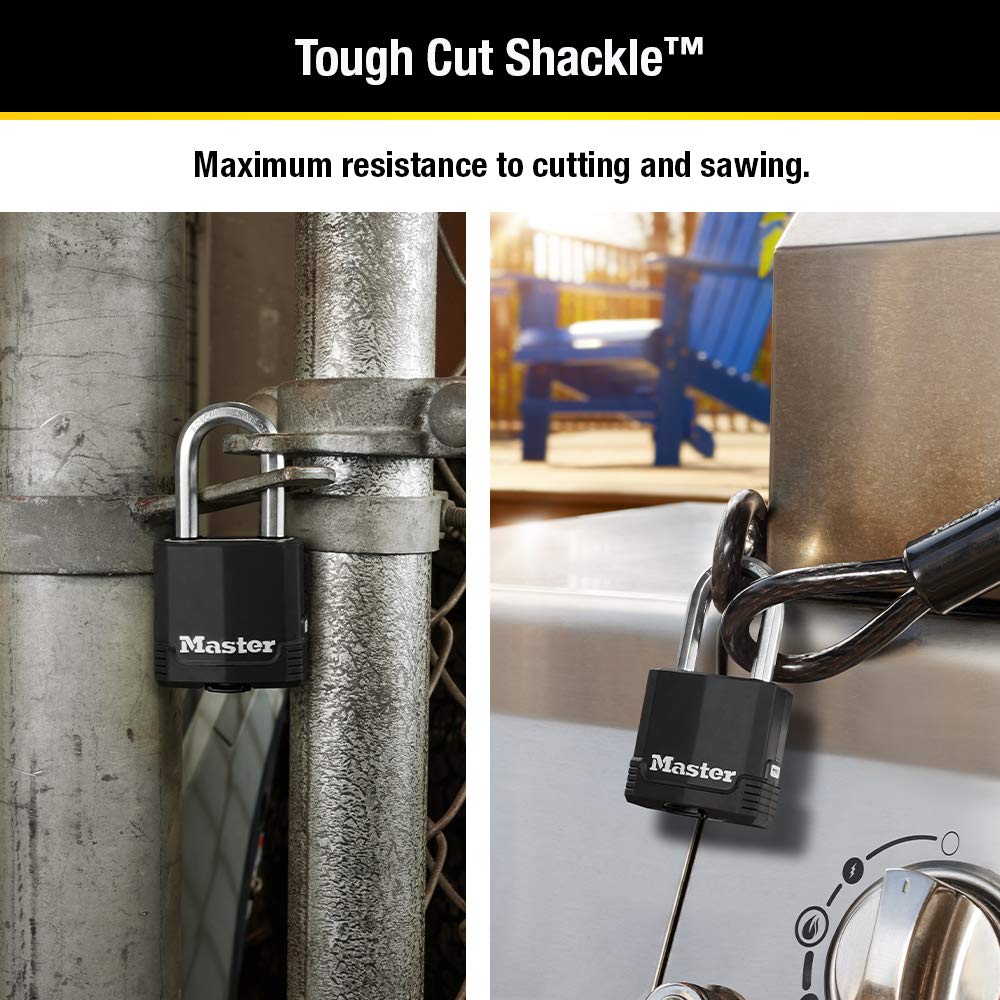 Foto 4 pulgar | Candado Con Llave Negra Para Exteriores Padlock Master Lock M115xqlf, Paquete De 4 - Venta Internacional.