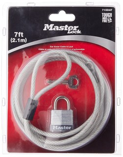 Foto 1 | Funda De Coche Con Cable Y Candado Master Lock 715dat De Acero Trenzado - Venta Internacional.