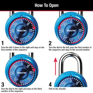 Foto 5 | Locker Lock Master Lock 1533tri Mini Combination, Paquete De 3 - Venta Internacional.