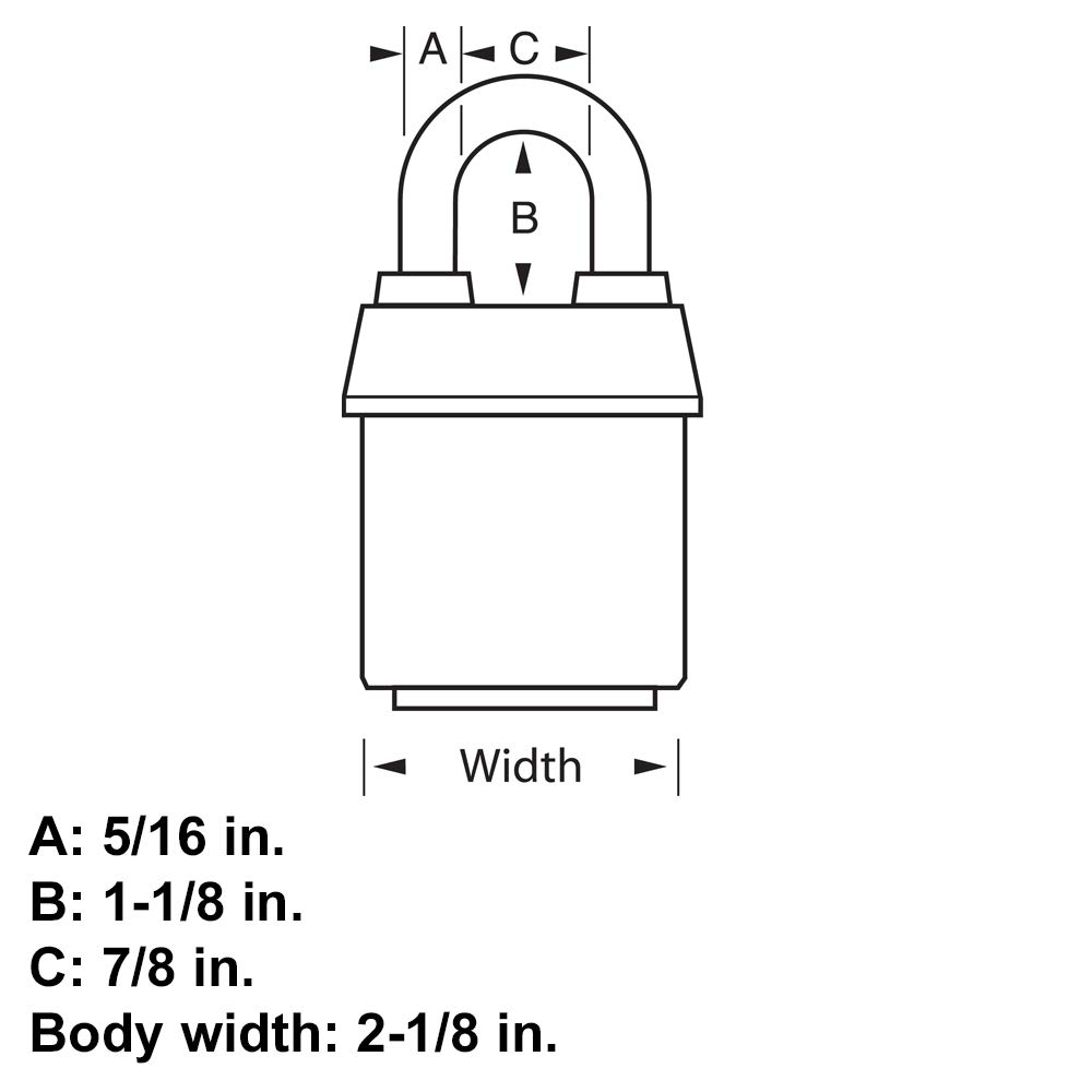 Foto 3 pulgar | Padlock Master Lock 911dpf De Uso Pesado Para Exteriores Con Llave - Venta Internacional.