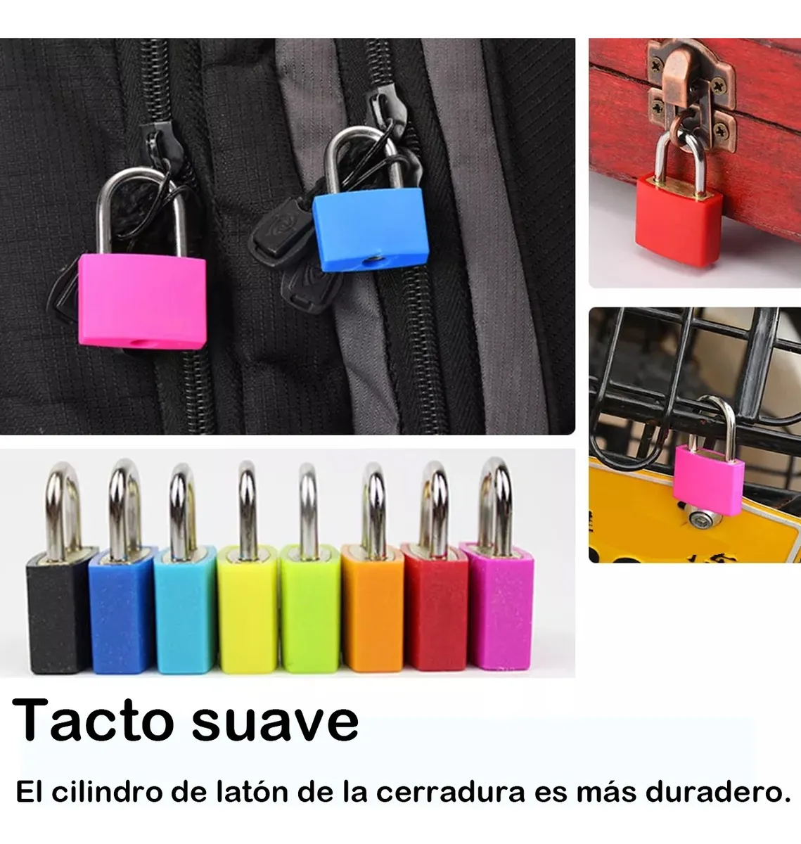Foto 5 pulgar | Candados Con Llave, Lab.g Candado Pequeño Para Maletas, 16 Piezas Colores