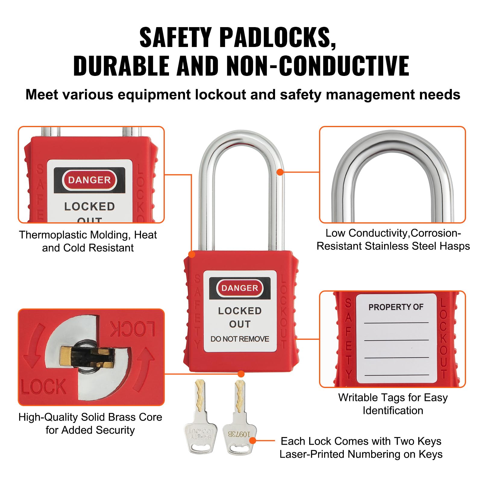 Foto 3 | Kit De Etiquetado Lockout Vevor Electrical, 47 Unidades Con Candados Y Más - Venta Internacional.