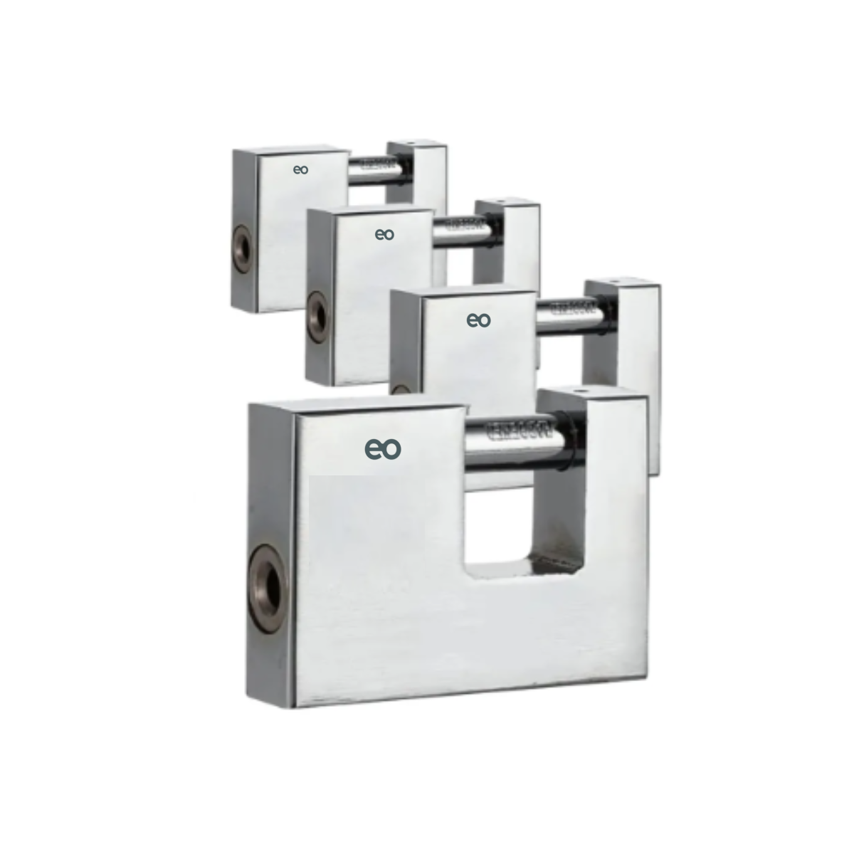 Foto 1 | 4pzs Candado Cortina Extra Seguridad Metálico 70mm Antirrobo Eo Safe Imports Esi-19235 Plata