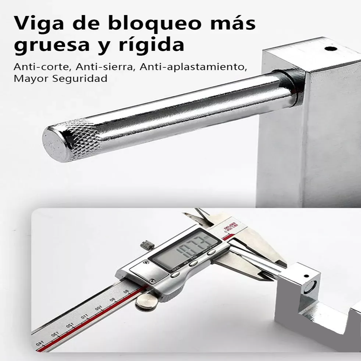 Foto 3 | 4pzs Candado Cortina Extra Seguridad Metálico 70mm Antirrobo Eo Safe Imports Esi-19235 Plata