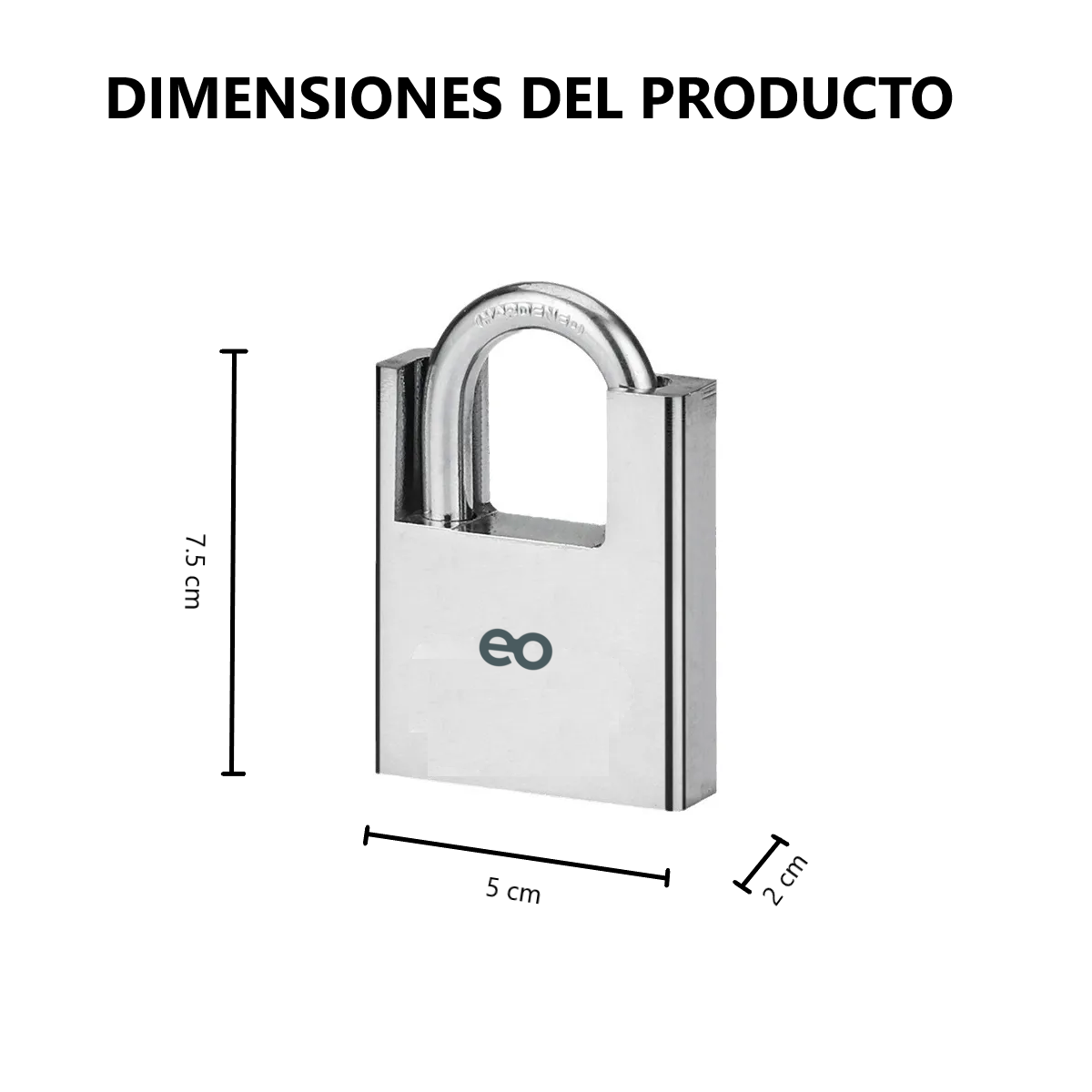 Foto 3 pulgar | Candado Alta Seguridad Blindado Con Coraza Anti-palanca 50mm Eo Safe Imports Esi-19239 Plata