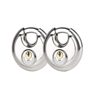Foto 1 | Candado De Acero Tipo Disco 70mm De Máxima Seguridad, 2 Pzs Eo Safe Imports Esi-19238 Plata