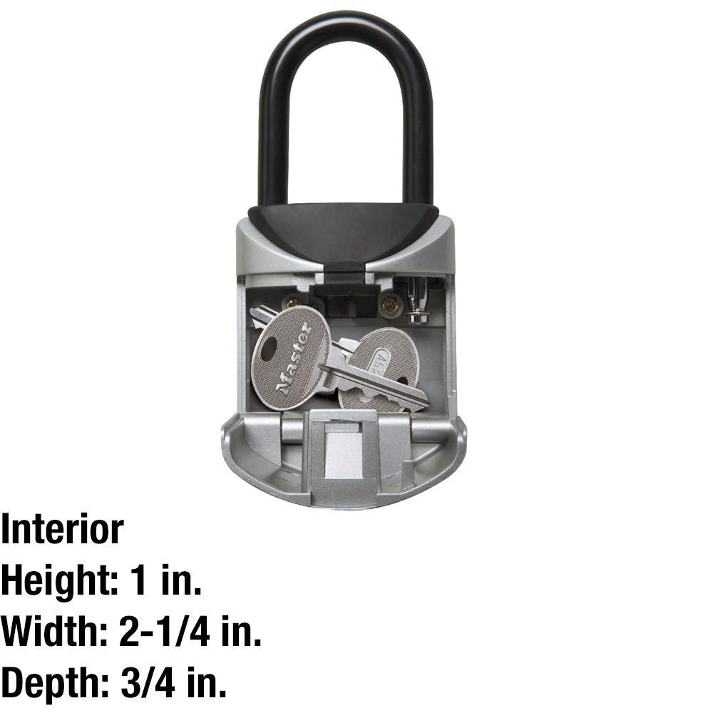 Foto 6 | Lock Box Master Lock 5406d - Caja Fuerte Portátil Con Llave, Color Negro Y Gris - Venta Internacional.