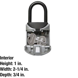 Foto 6 | Lock Box Master Lock 5406d - Caja Fuerte Portátil Con Llave, Color Negro Y Gris - Venta Internacional.
