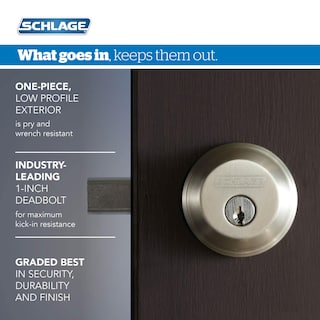 Foto 3 | Cerradura De Puerta Schlage Fb50n V Geo 505 B60 Con Llave Similar De Latón - Venta Internacional.