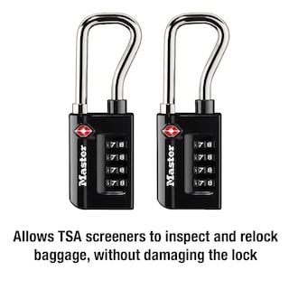 Foto 4 | Candado Para Equipaje Master Lock 4696t, Aprobado Por La Tsa, Negro, Paquete De 2 - Venta Internacional.
