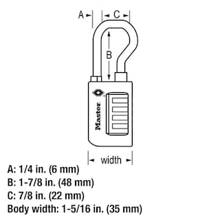 Foto 6 | Candado Para Equipaje Master Lock 4696t, Aprobado Por La Tsa, Negro, Paquete De 2 - Venta Internacional.