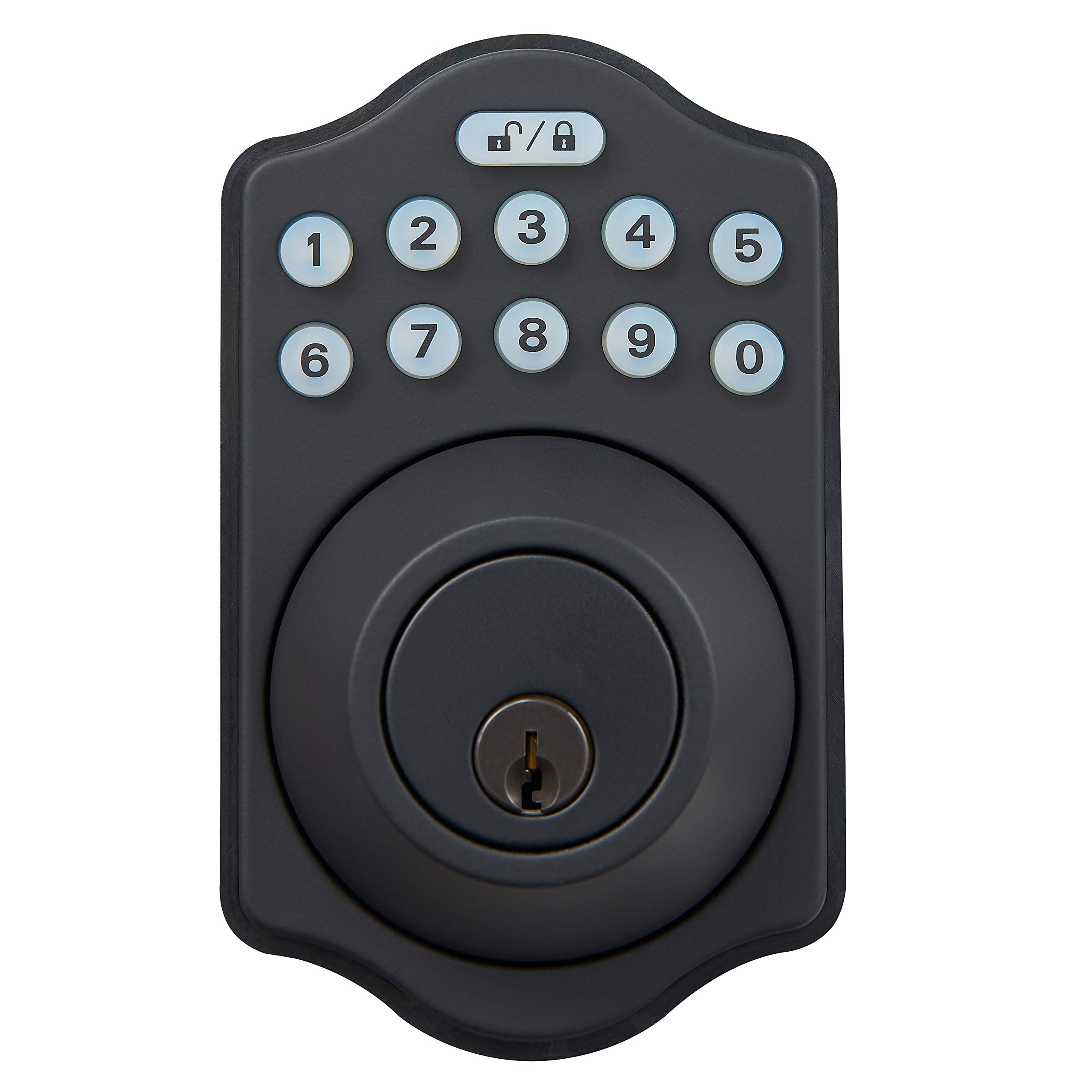 Foto 2 pulgar | Teclado Electrónico Deadbolt Amazon Basics Negro Mate, Paquete De 6 - Venta Internacional.