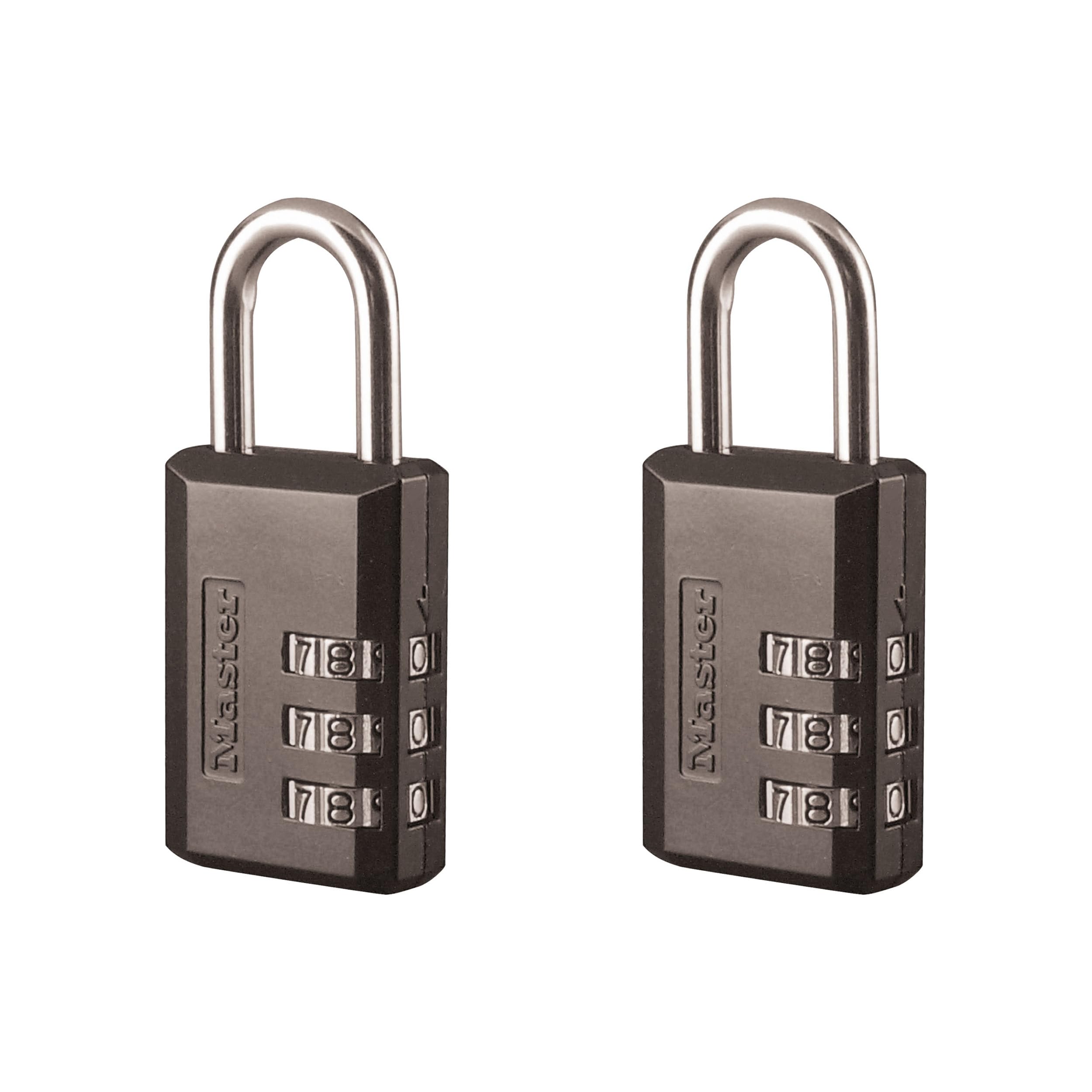 Foto 2 pulgar | Candado Combinado Master Lock 647ec2 Negro, Paquete De 2 - Venta Internacional.
