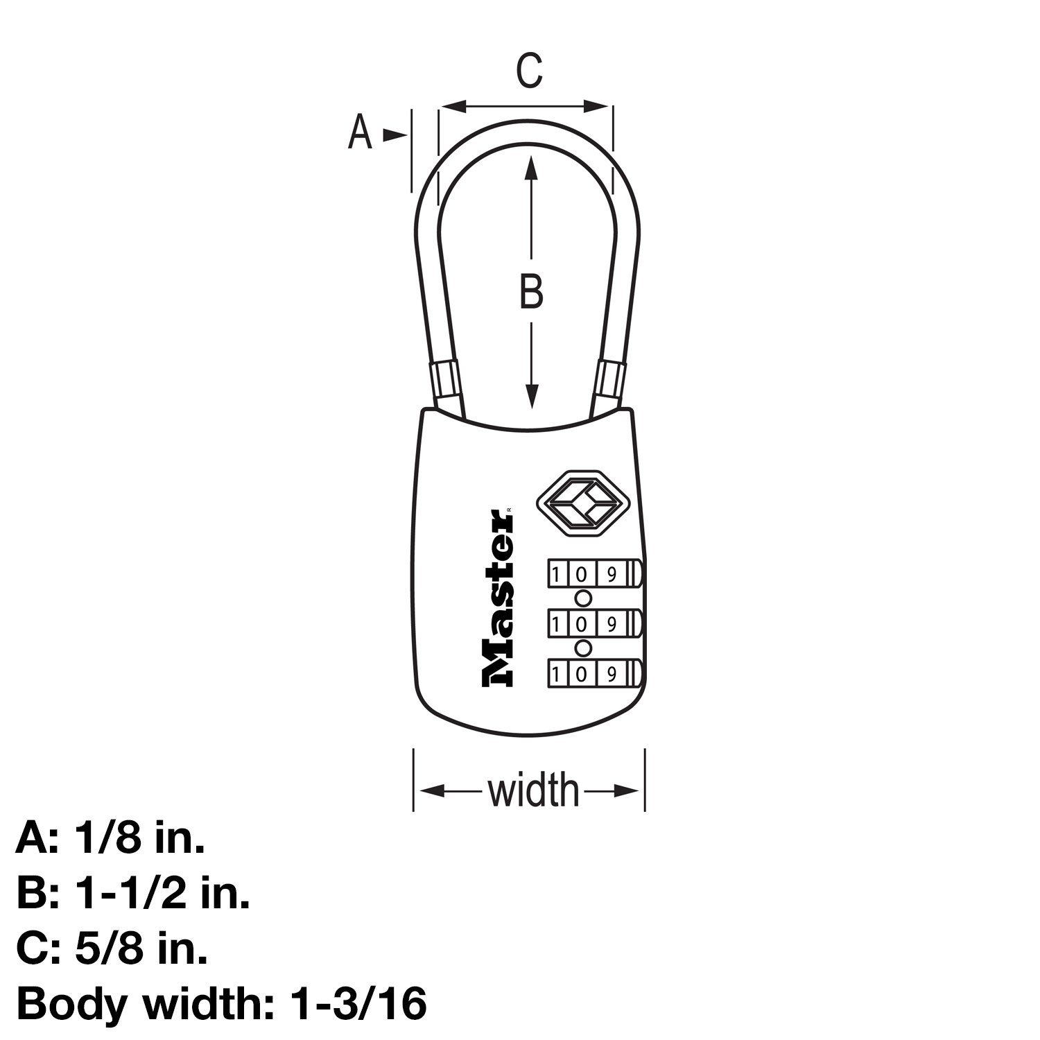 Foto 7 pulgar | Luggage Lock Master Lock 4688d Configura Tu Propia Combinación - Venta Internacional.