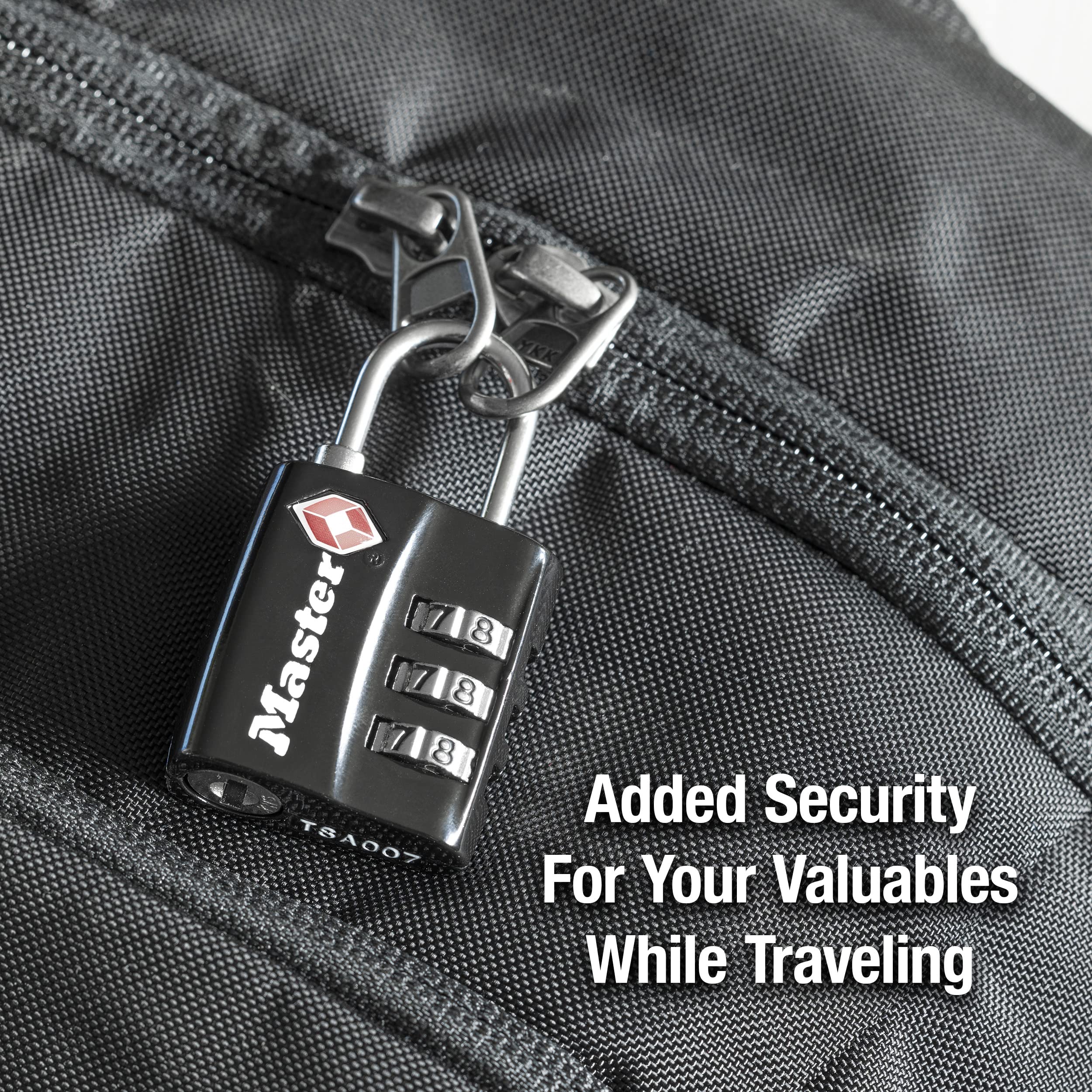 Foto 2 | Candado Para Equipaje Master Lock 4680dblk Aprobado Por La Tsa, Negro - Venta Internacional.