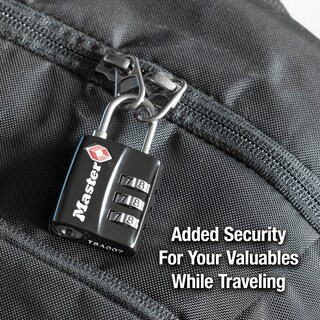 Foto 2 | Candado Para Equipaje Master Lock 4680dblk Aprobado Por La Tsa, Negro - Venta Internacional.
