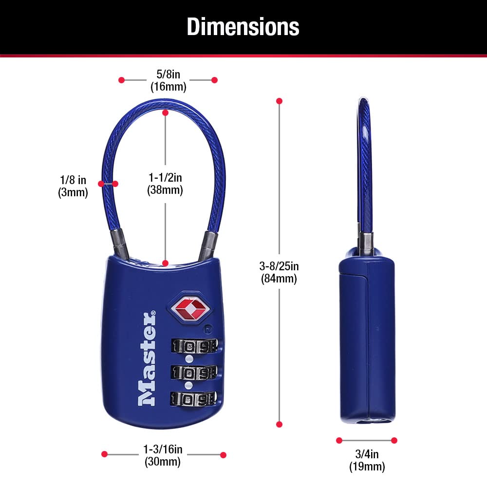 Foto 4 pulgar | Luggage Lock Set Your Own Combination Master Lock, Aprobado Por La Tsa - Venta Internacional.