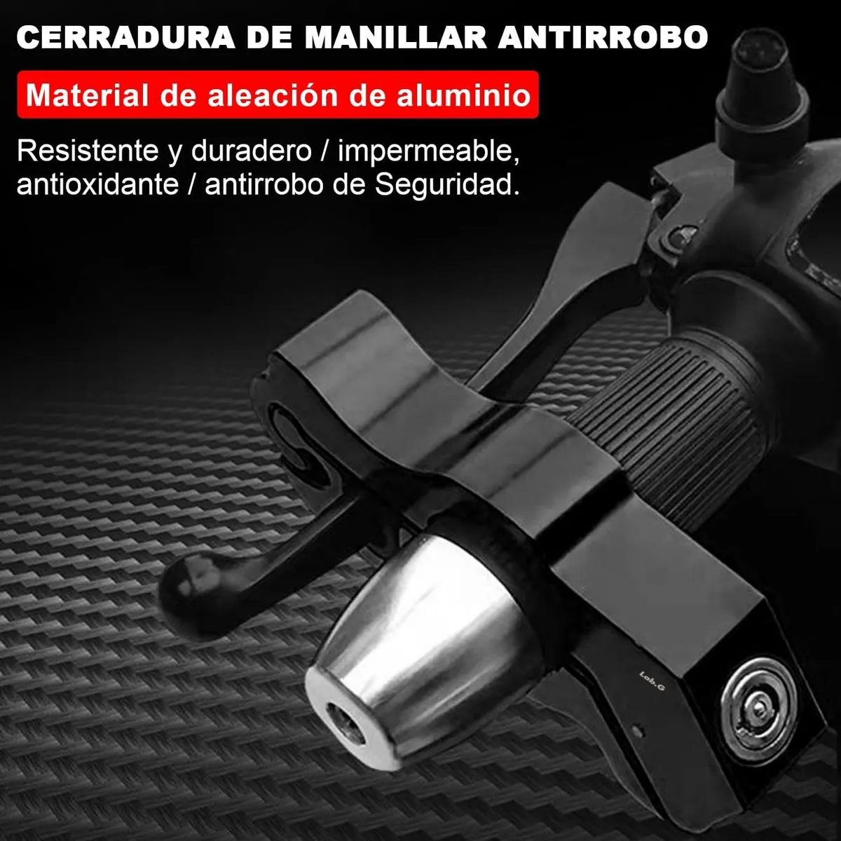 Foto 2 | Candado Para Motocicletas Bloqueador De Freno Y Acelerador Lab.g Negro