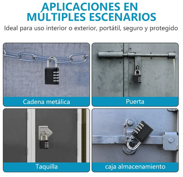 Foto 3 | Candados Xtellar de Combinación Numérica 3 Piezas