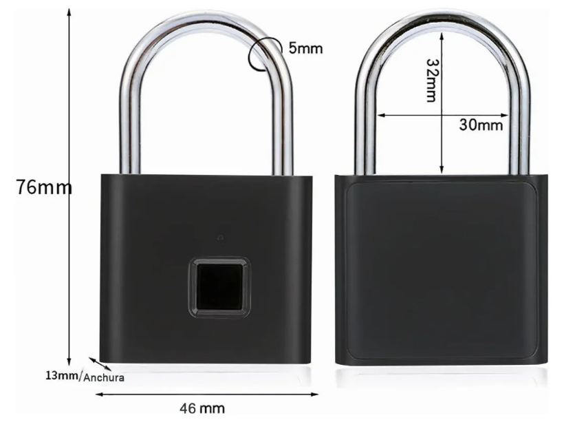 Foto 4 | Candado Xtellar De Huella Digital Usb Recargable  Inigualable Seguridad Acuática Y Anti-polvo
