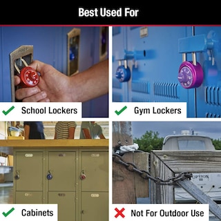 Foto 3 | Paquete De 2 Candados Combinados Locker Lock Master Lock 1530t - Venta Internacional.