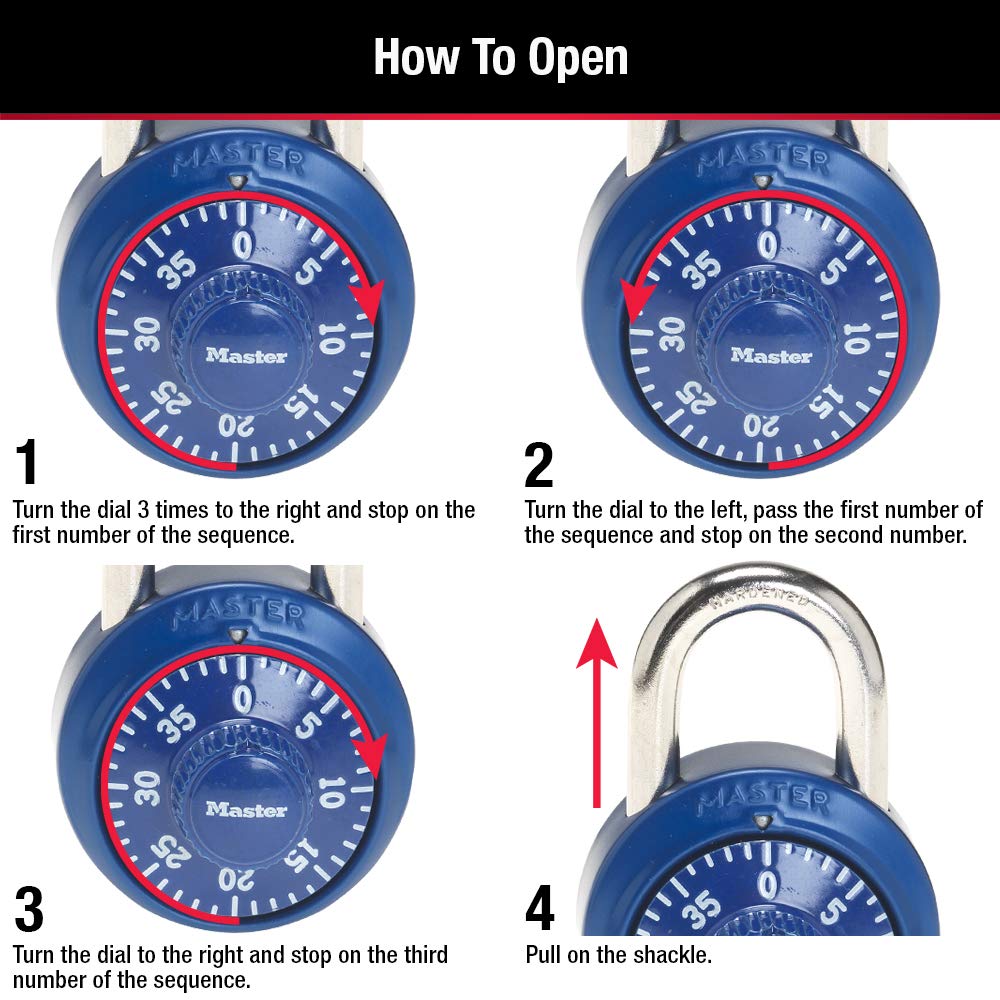 Foto 6 pulgar | Paquete De 2 Candados Combinados Locker Lock Master Lock 1530t - Venta Internacional.
