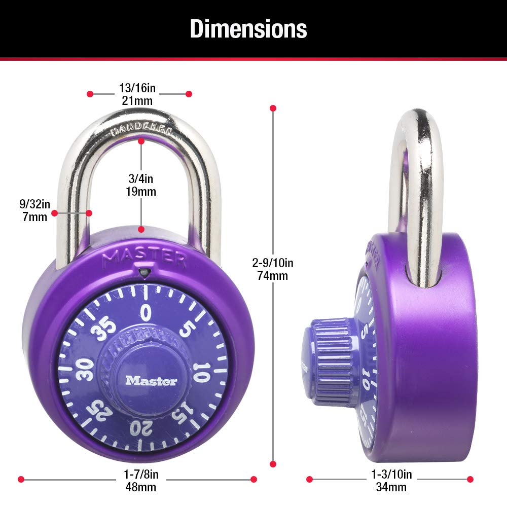 Foto 7 pulgar | Paquete De 2 Candados Combinados Locker Lock Master Lock 1530t - Venta Internacional.