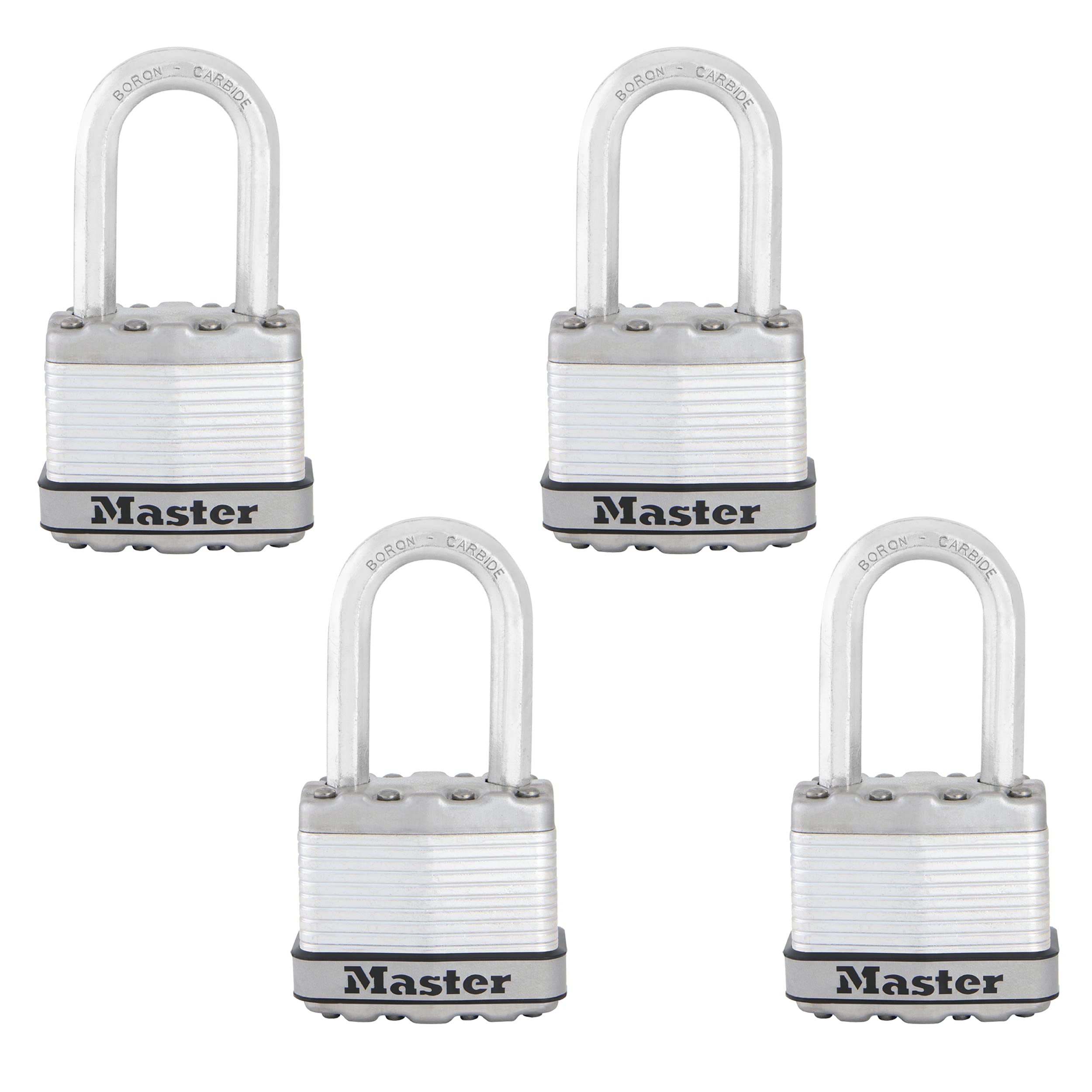 Foto 2 pulgar | Padlock Master Lock Magnum Silver Con Llaves Iguales Para Exteriores  Paquete De 4 - Venta Internacional.