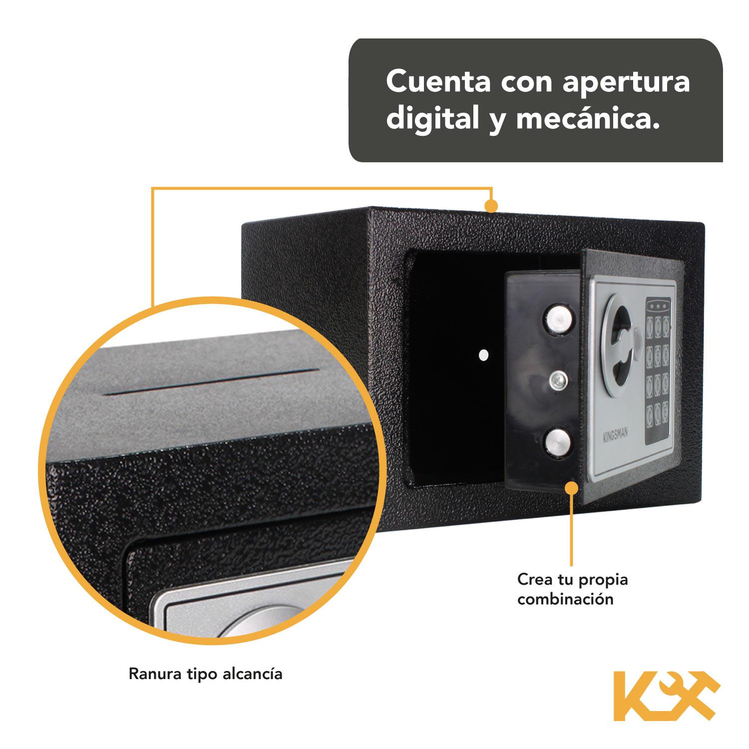 Foto 4 pulgar | Caja Fuerte de Seguridad Pequeña Kingsman KMCF23N Digital