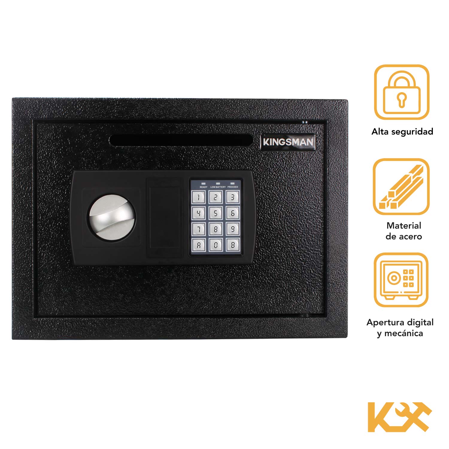 Foto 3 pulgar | Caja Fuerte de Seguridad Grande Kingsman KMCF35NR Digital