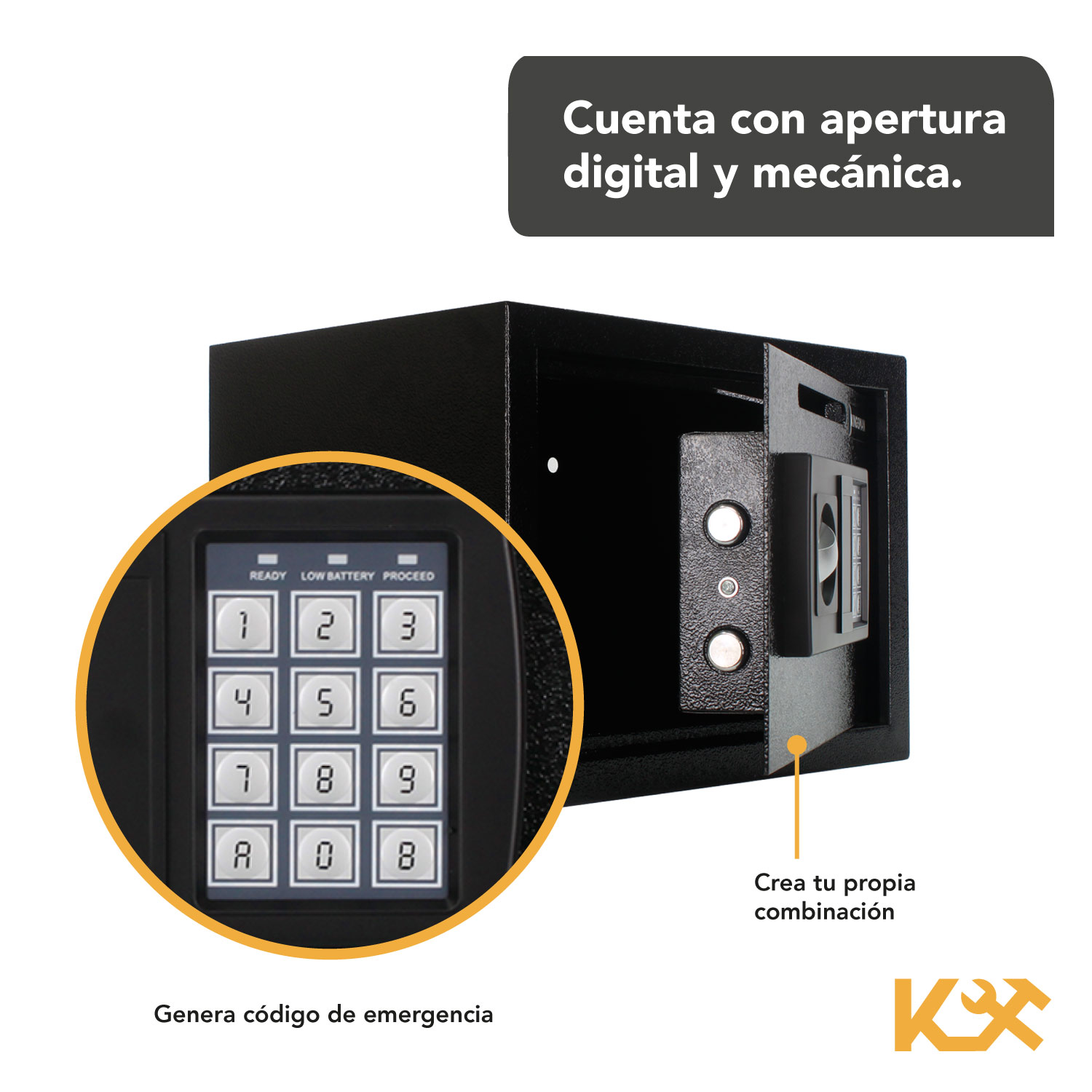 Foto 4 pulgar | Caja Fuerte de Seguridad Grande Kingsman KMCF35NR Digital