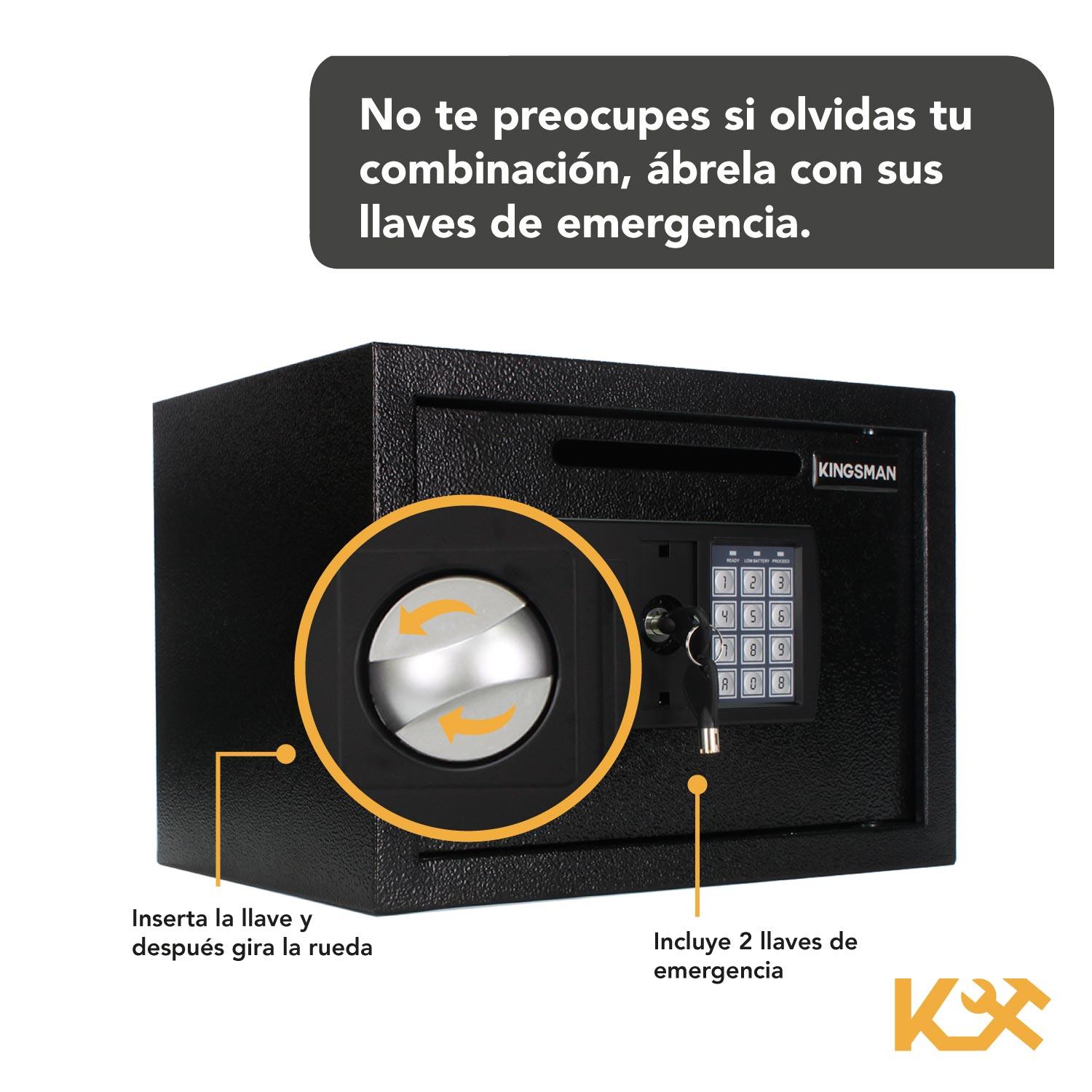 Foto 5 pulgar | Caja Fuerte de Seguridad Grande Kingsman KMCF35NR Digital